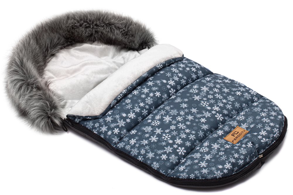 Śpiworek dla dziecka do wózka gondoli fotelika snieżynki+mufki