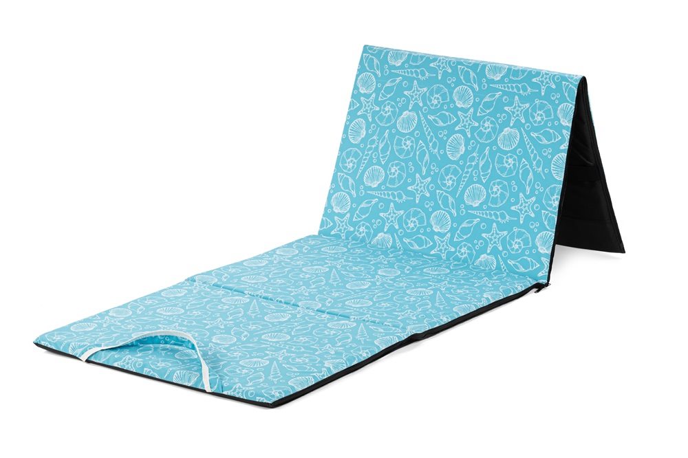 Mata plażowa rozpinana na kamieniste plaże 200x62cm wzór muszelki