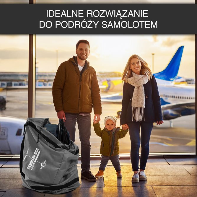 Pokrowiec, worek na wózek szary