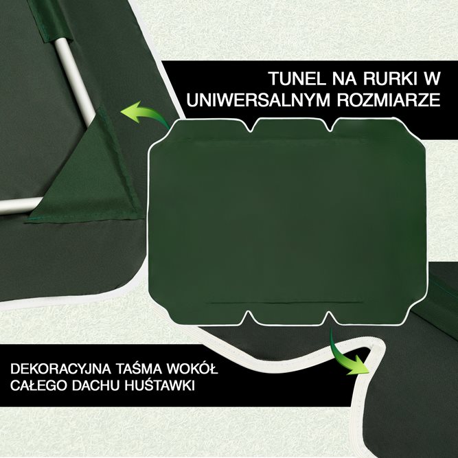 Daszek na huśtawkę 120x200cm zielony