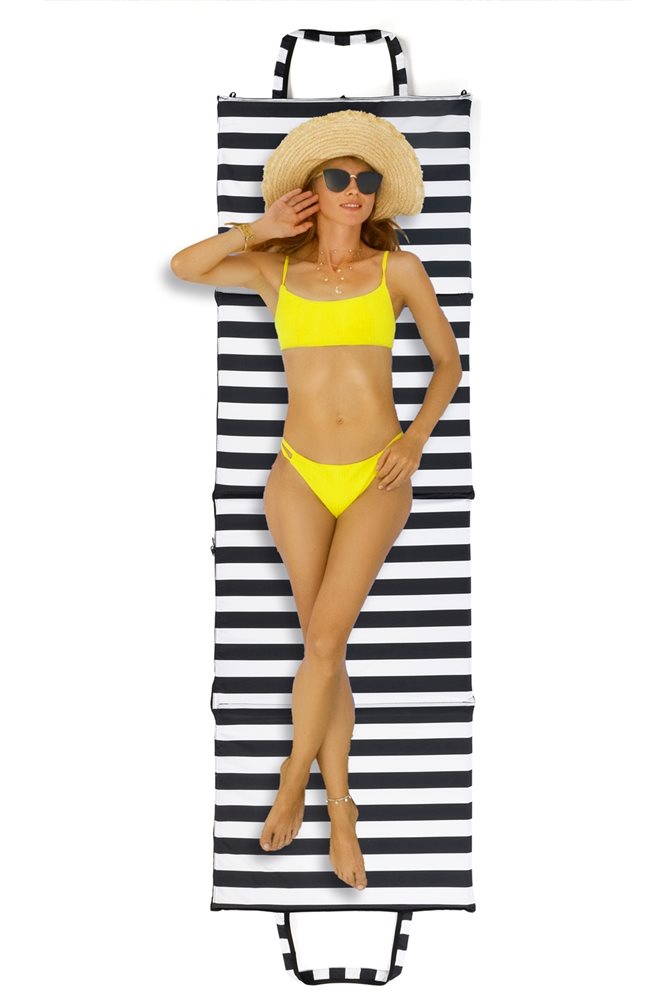 Mata plażowa rozpinana na kamieniste plaże 200x62cm wzór pasy