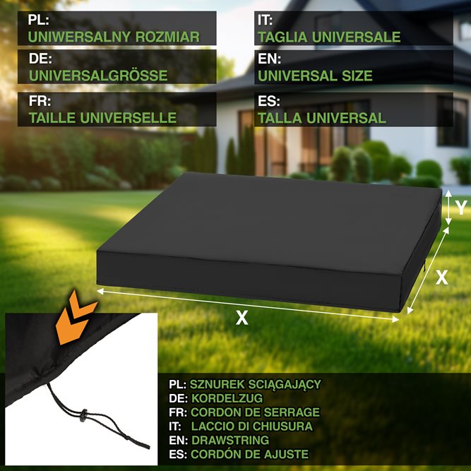 Pokrowiec na piaskownicę 160x160x16cm