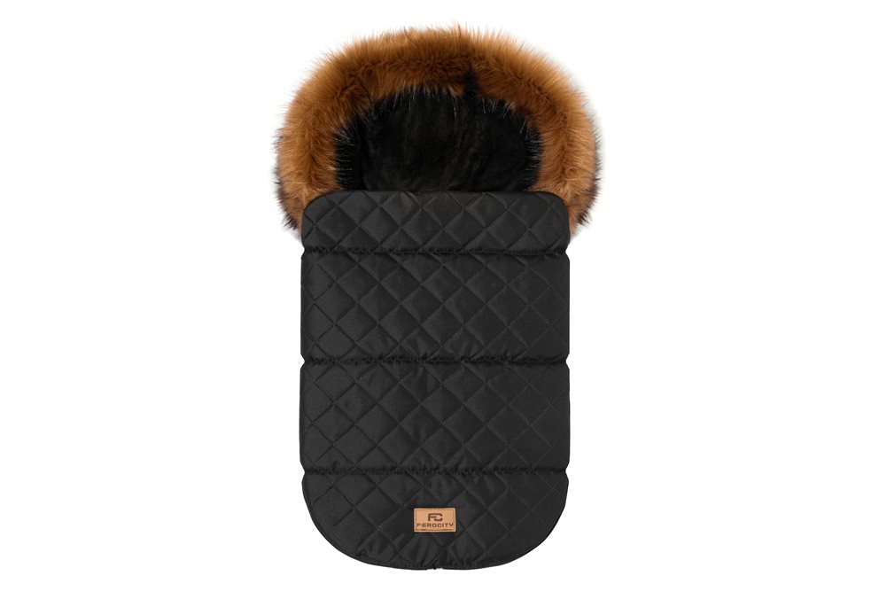 Śpiworek dla dziecka do wózka gondoli fotelika czarny pikowany+mufki