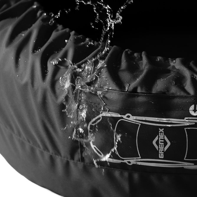 Uniwersalny zestaw 4 szt. pokrowców na koła zapasowe czarny z klamrą