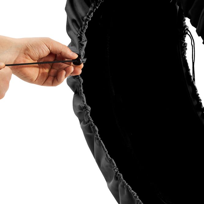 Uniwersalny zestaw 4 szt. pokrowców na koła zapasowe czarny z klamrą