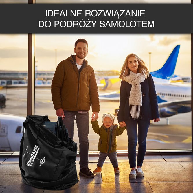 Pokrowiec, worek na wózek czarny