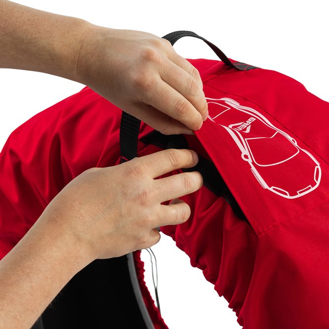 Uniwersalny zestaw 4 szt. pokrowców na koła zapasowe czerwony z klamrą