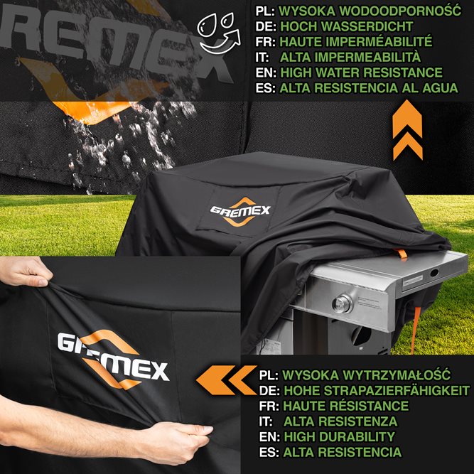 Pokrowiec na grill ogrodowy 165x60x116cm z wentylacją wzmacniany wodoo