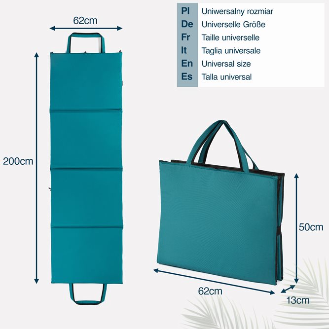 Mata plażowa rozpinana na kamieniste plaże 200x62cm wzór morski