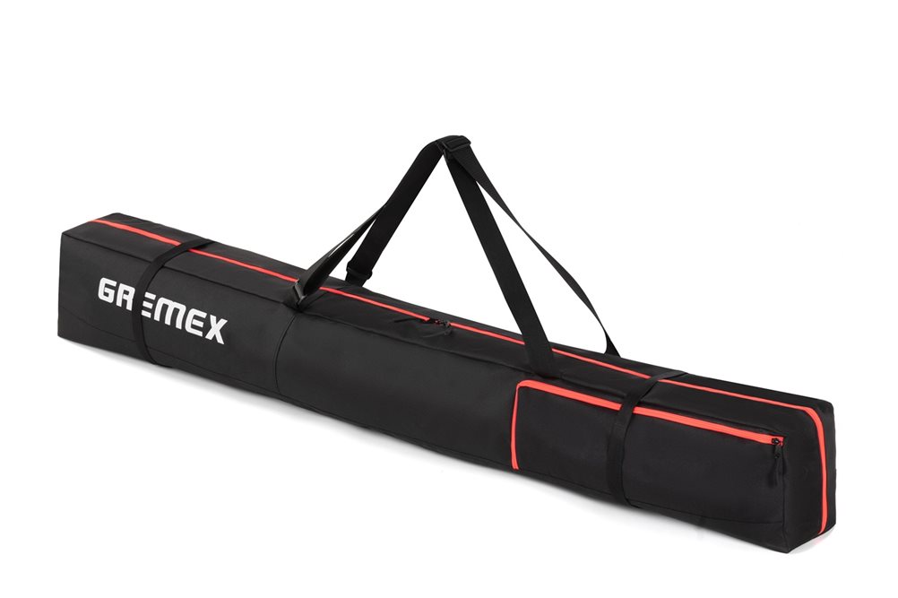 Pokrowiec na narty Premium czarno-różowy 160/180cm