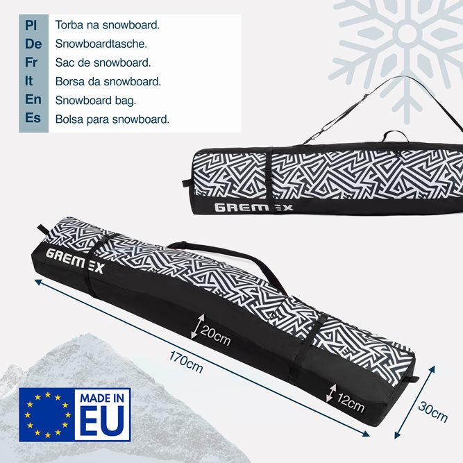Pokrowiec na deskę snowboard mandala