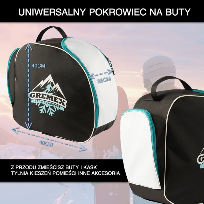 Pokrowiec BASIC na buty narciarskie, rolki morski