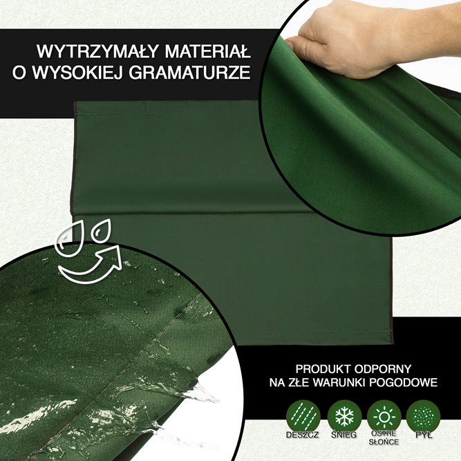 Wymienne siedzisko na huśtawkę ogrodową zielone - wiele rozmiarów