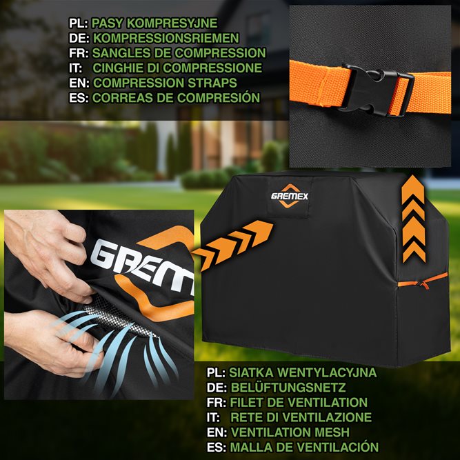 Pokrowiec na grill ogrodowy 165x60x116cm z wentylacją wzmacniany wodoo