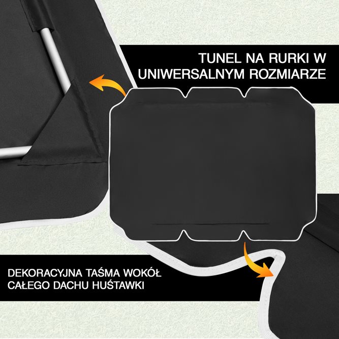 Daszek na huśtawkę 120x200cm grafitowy