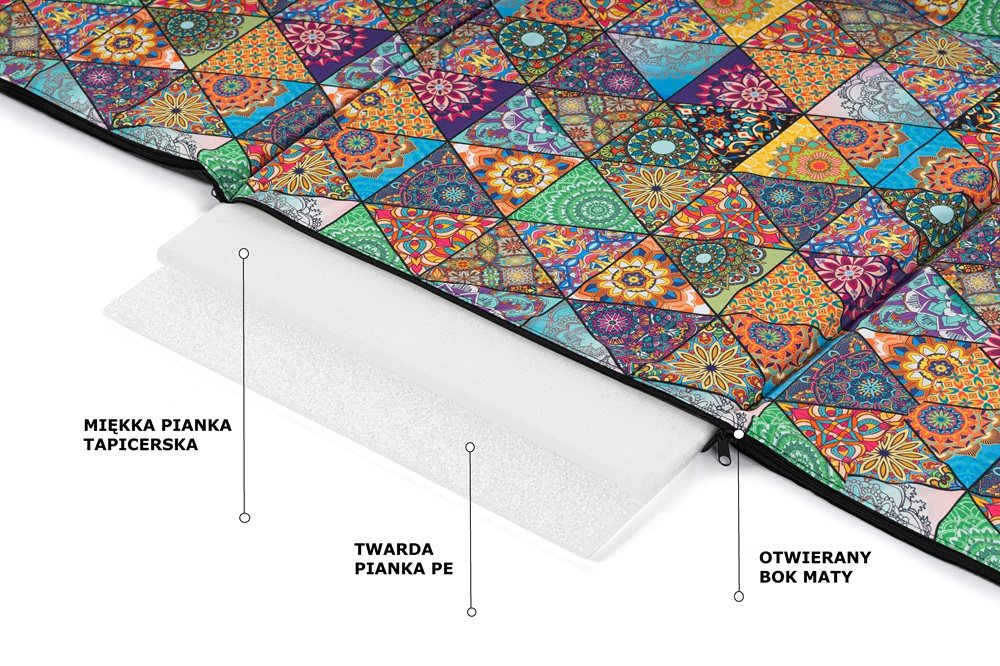 Mata plażowa rozpinana na kamieniste plaże 200x62cm wzór deska