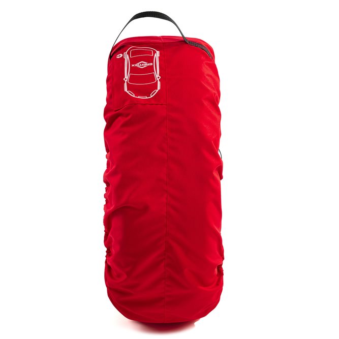 Uniwersalny zestaw 4 szt. pokrowców na koła zapasowe czerwony z klamrą