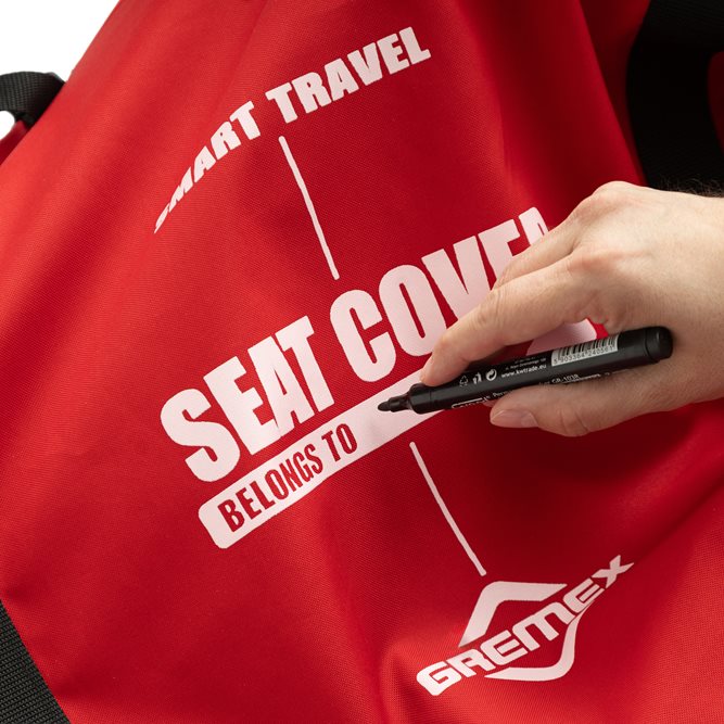 Pokrowiec, worek na fotelik czerwony