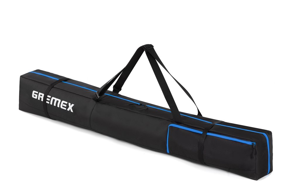 Pokrowiec na narty Premium czarno-niebieski 160/180cm