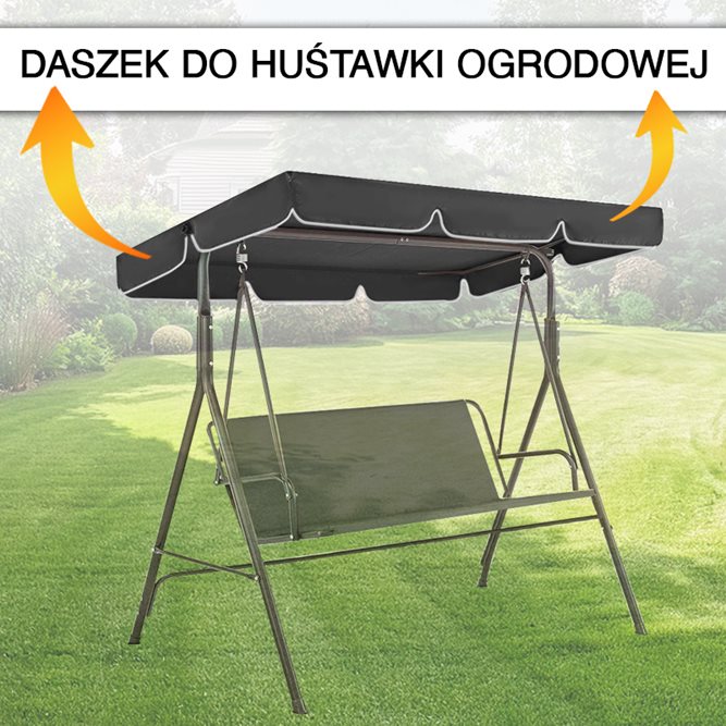 Daszek na huśtawkę 112x166cm grafitowy