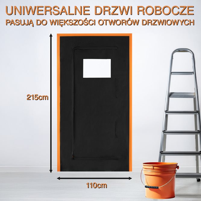 Drzwi remontowe z oknem