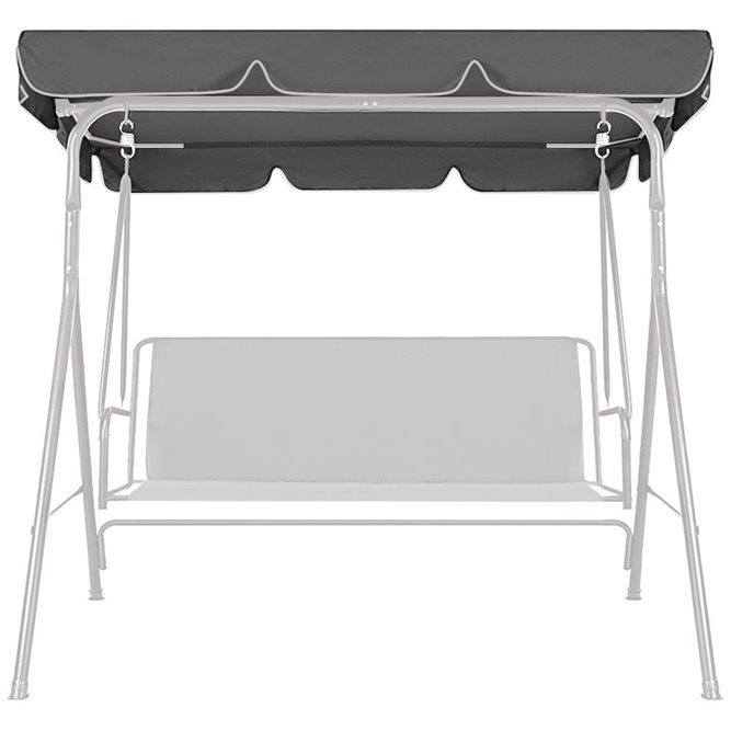 Daszek na huśtawkę 112x166cm grafitowy