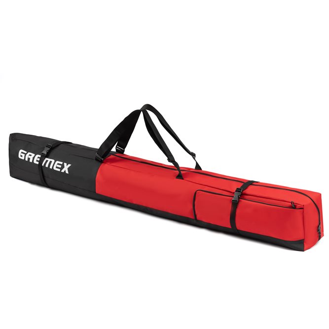 Zestaw PREMIUM pokrowiec na buty + narty czerwony 160/180cm