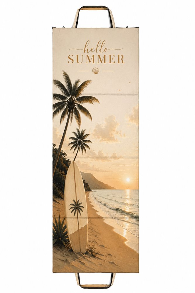 Mata plażowa rozpinana na kamieniste plaże 200x62cm wzór deska