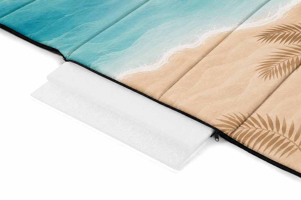 Mata plażowa rozpinana na kamieniste plaże 200x62cm wzór plaża