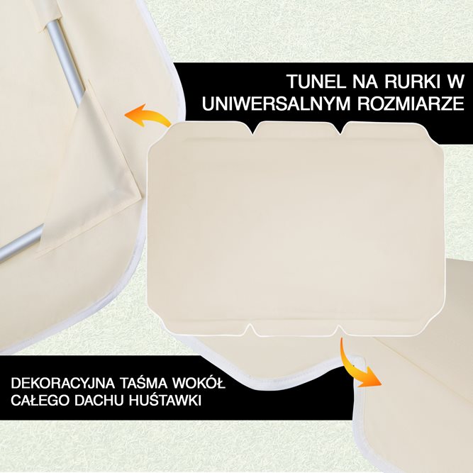 Daszek na huśtawkę 110x188cm ecrue