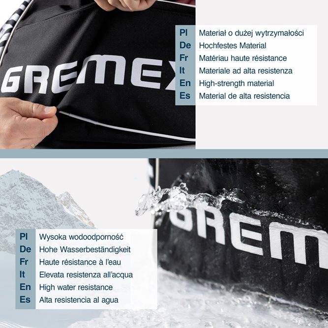 Zestaw PREMIUM pokrowiec na buty + narty czerwony 160/180cm