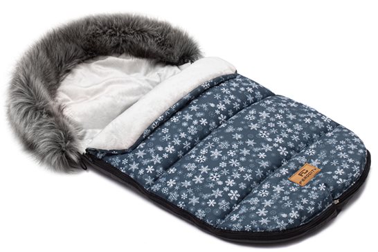Śpiworek dla dziecka do wózka gondoli fotelika snieżynki+mufki