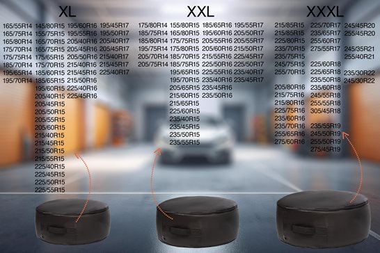 4 szt. pokrowiec na koło roz.XXL