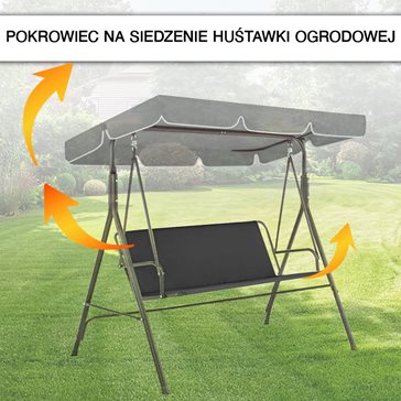 Wymienne siedzisko na huśtawkę ogrodową grafitowe - wiele rozmiarów