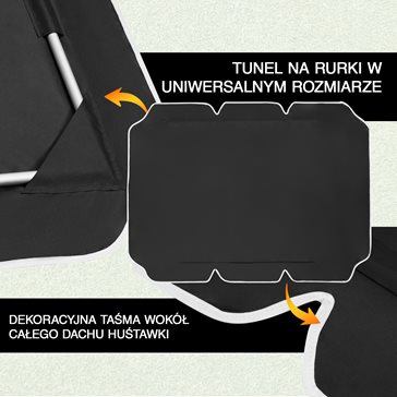 Daszek na huśtawkę 110x188cm grafit