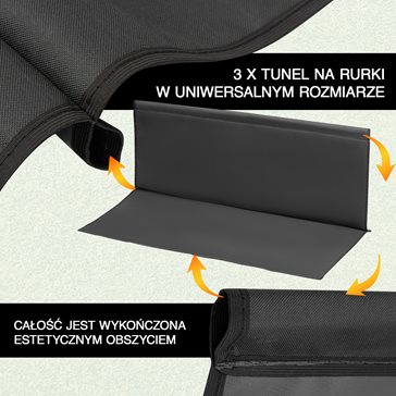 Wymienne siedzisko na huśtawkę ogrodową grafitowe - wiele rozmiarów