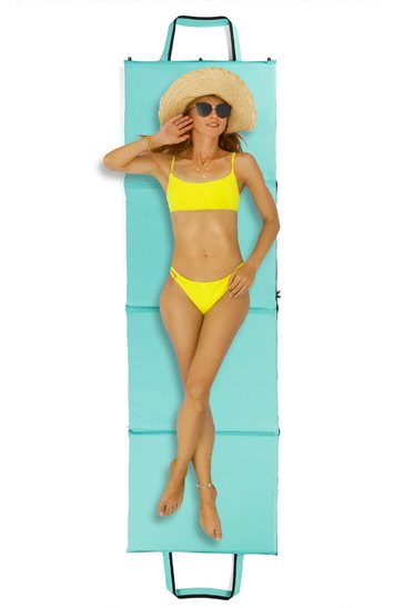 Mata plażowa rozpinana na kamieniste plaże 200x62cmwzór miętowy