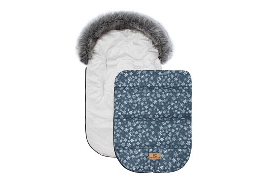 Śpiworek dla dziecka do wózka gondoli fotelika snieżynki+mufki