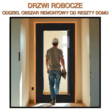 Drzwi remontowe z oknem