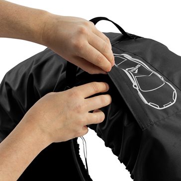 Uniwersalny zestaw 4 szt. pokrowców na koła zapasowe czarny z klamrą