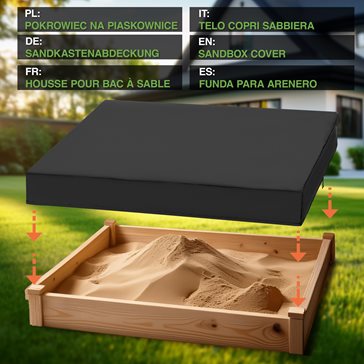 Pokrowiec na piaskownicę 130x130x16cm