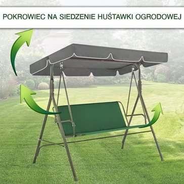 Wymienne siedzisko na huśtawkę ogrodową zielone - wiele rozmiarów