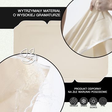 Daszek na huśtawkę 120x230cm ecrue