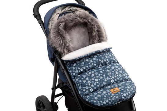 Śpiworek dla dziecka do wózka gondoli fotelika snieżynki+mufki