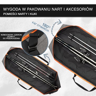 Pokrowiec na narty Premium Len 160/180cm