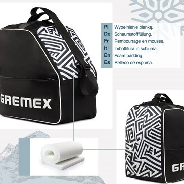 Zestaw PREMIUM pokrowiec na buty + narty morski 160/180cm