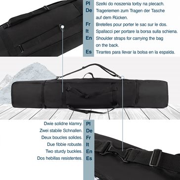 Pokrowiec na deskę snowboard czarno-różowy