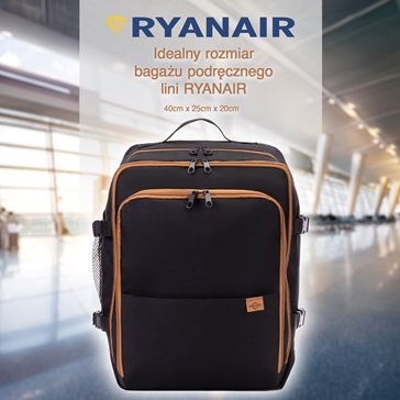 Plecak Premium Czarny Ryanair/Wizzair