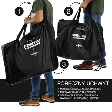 Pokrowiec, worek na wózek czarny