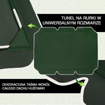 Daszek na huśtawkę 112x166cm zielony